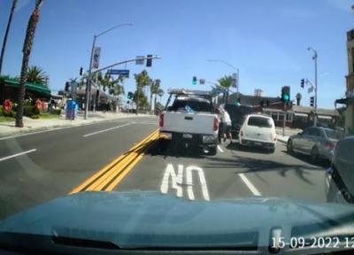 درگیری دو راننده در خیابان های آمریکا
