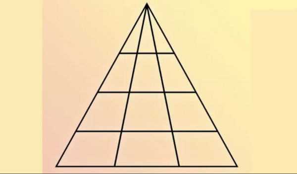 معمای ریاضی جالب؛ آیا می توانید تعداد مثلث های این تصویر را در 25 ثانیه بشمارید؟